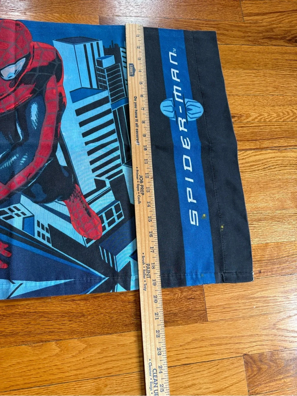Vintage Y2K Spider-Man The Movie Pillowcase, 2002 Sam Raimi Marvel Bedding 90s